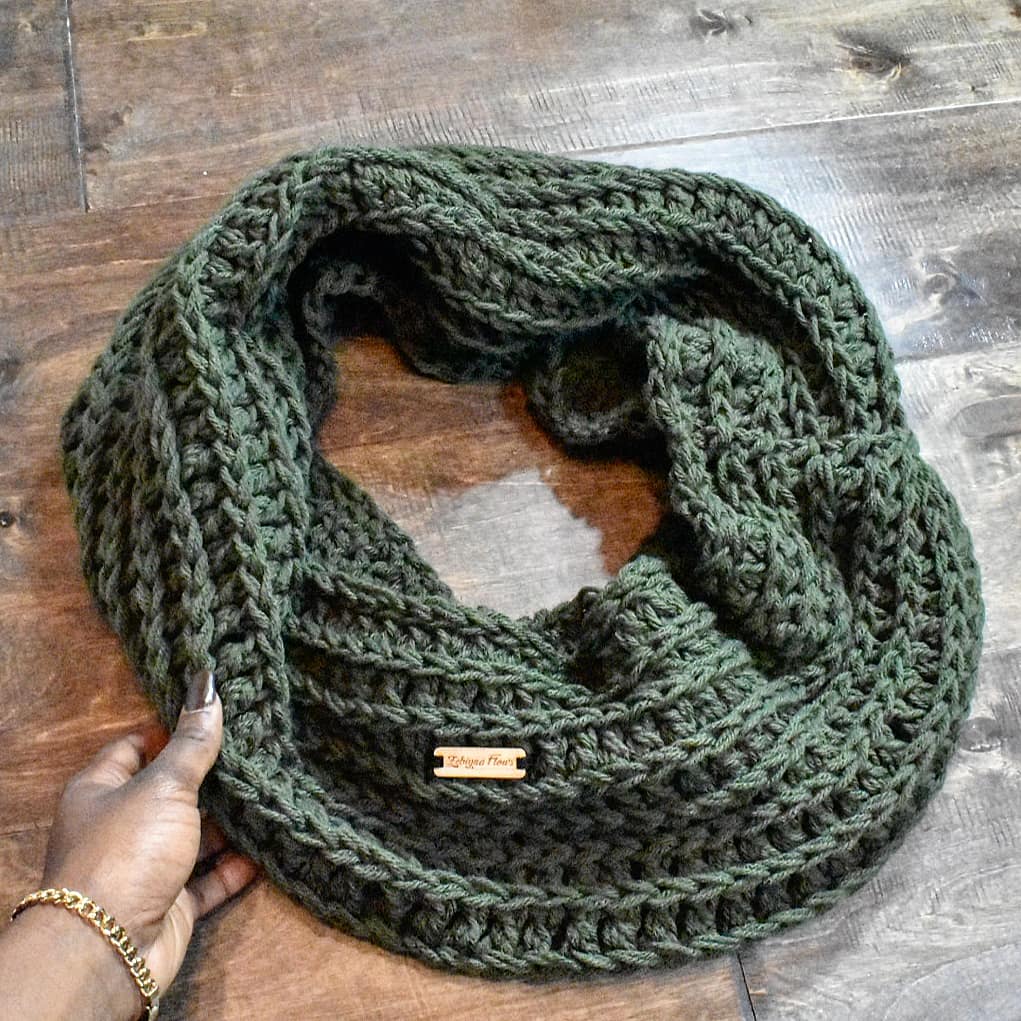 Braided Pines Infinity Scarf