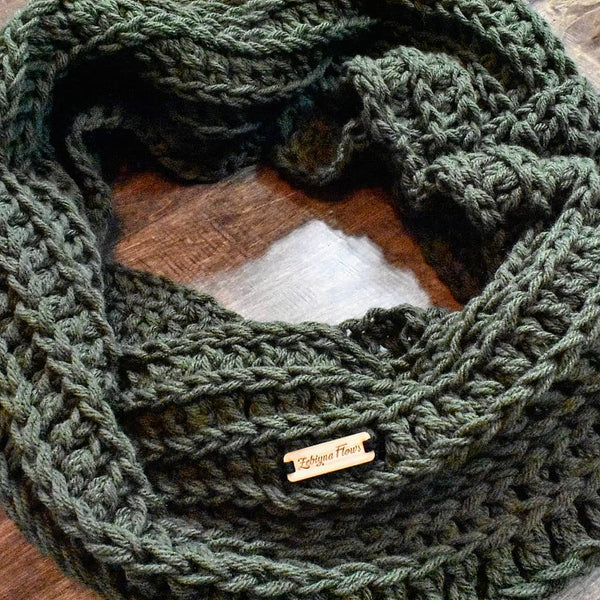 Braided Pines Infinity Scarf